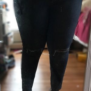 Plus size distressed skinny jeans